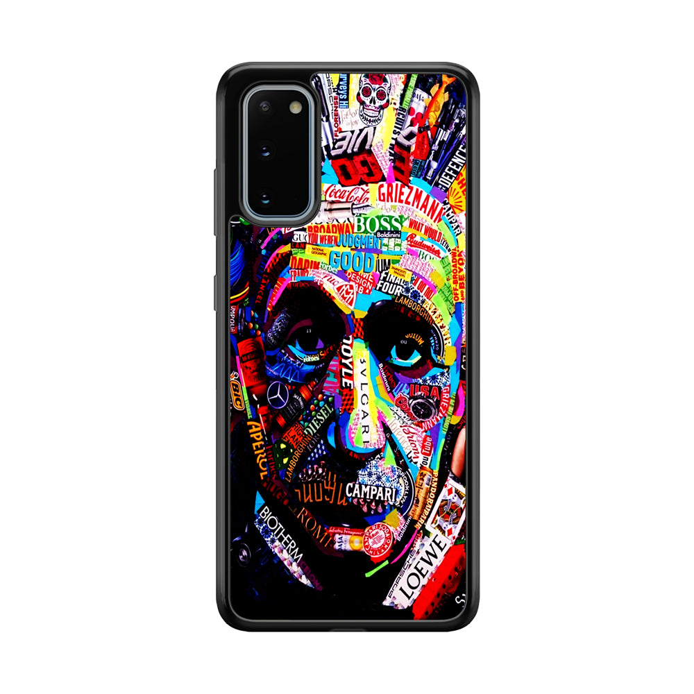Albert Einstein Abstract Samsung Galaxy S20 Case-Phone Case-Rubber Black (2D Case)-Altracase
