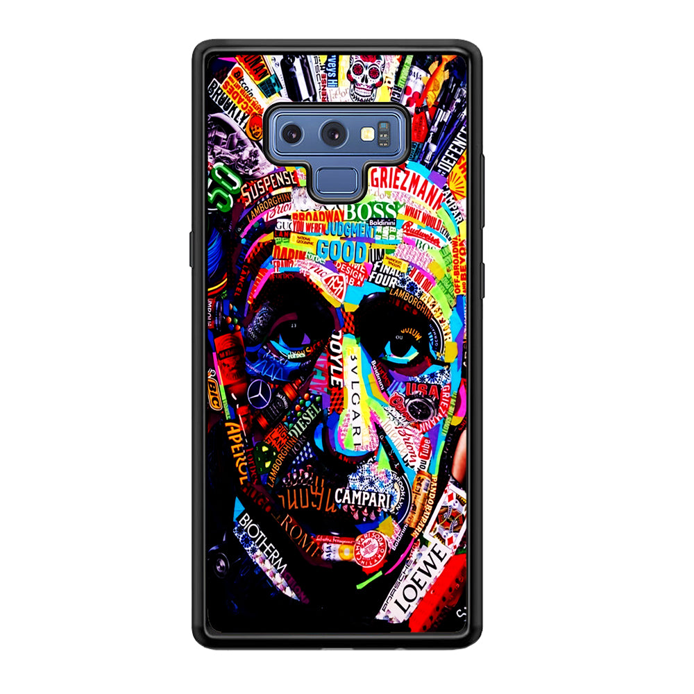 Albert Einstein Abstract Samsung Galaxy Note 9 Case-Phone Case-Rubber Black (2D Case)-Altracase