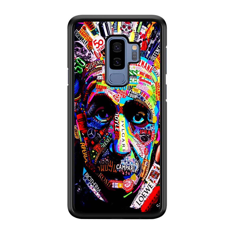 Albert Einstein Abstract Samsung Galaxy S9 Plus Case-Phone Case-Rubber Black (2D Case)-Altracase