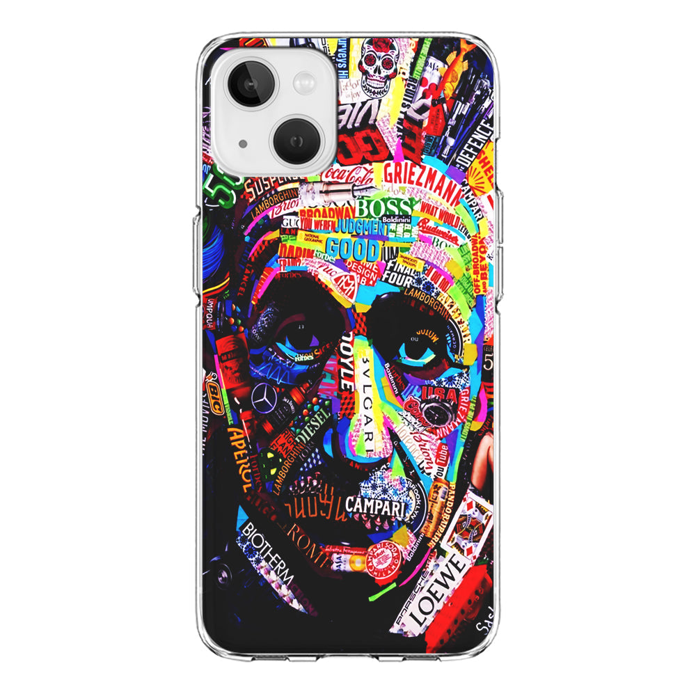 Albert Einstein Abstract iPhone 14 Case-Phone Case-Clear Soft Case-Altracase