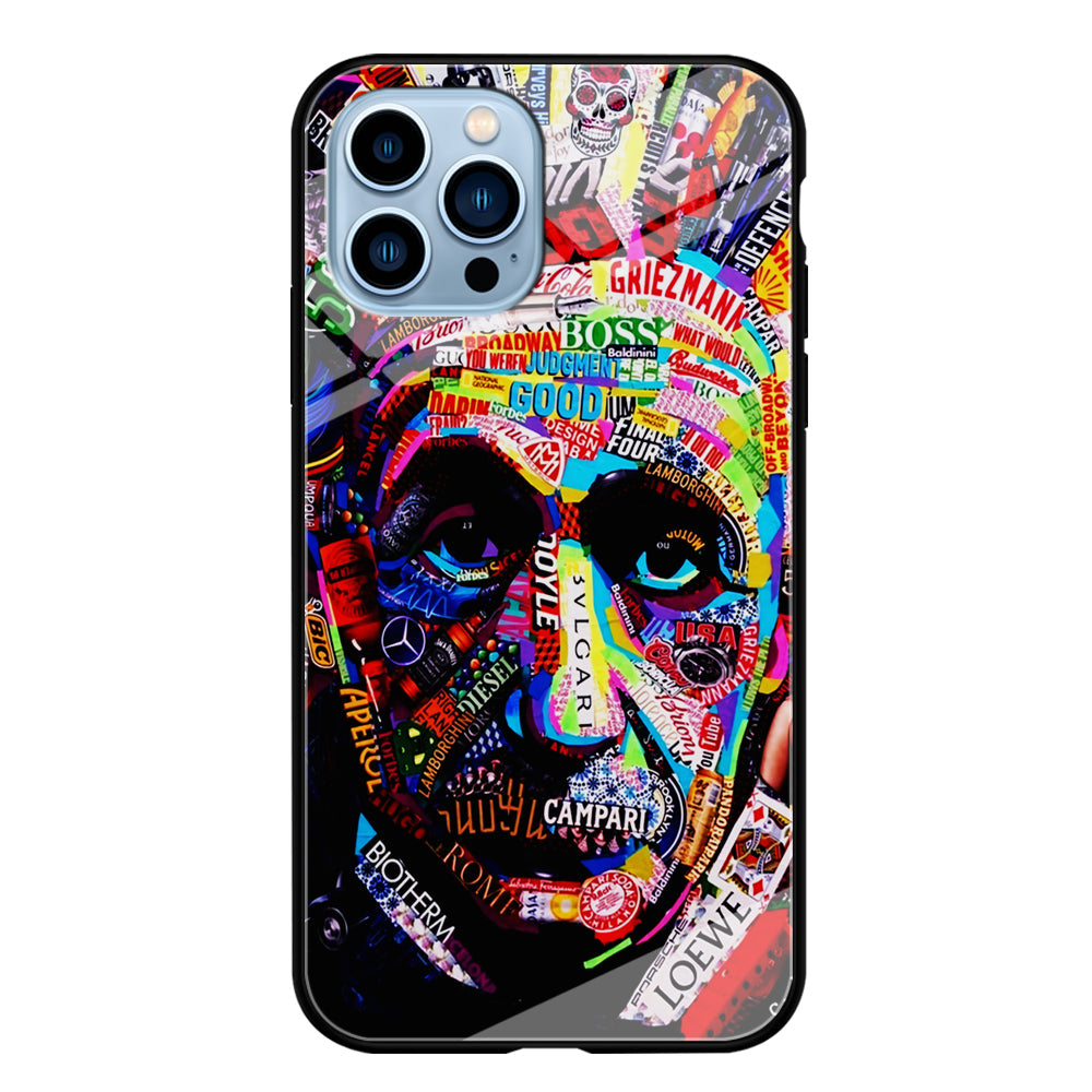 Albert Einstein Abstract iPhone 14 Pro Case-Phone Case-Tempered Glass Case-Altracase