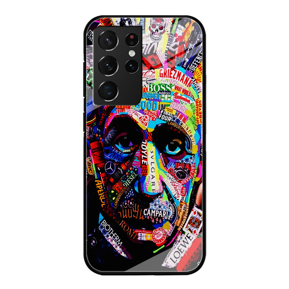 Albert Einstein Abstract Samsung Galaxy S22 Ultra Case-Phone Case-Tempered Glass Case-Altracase