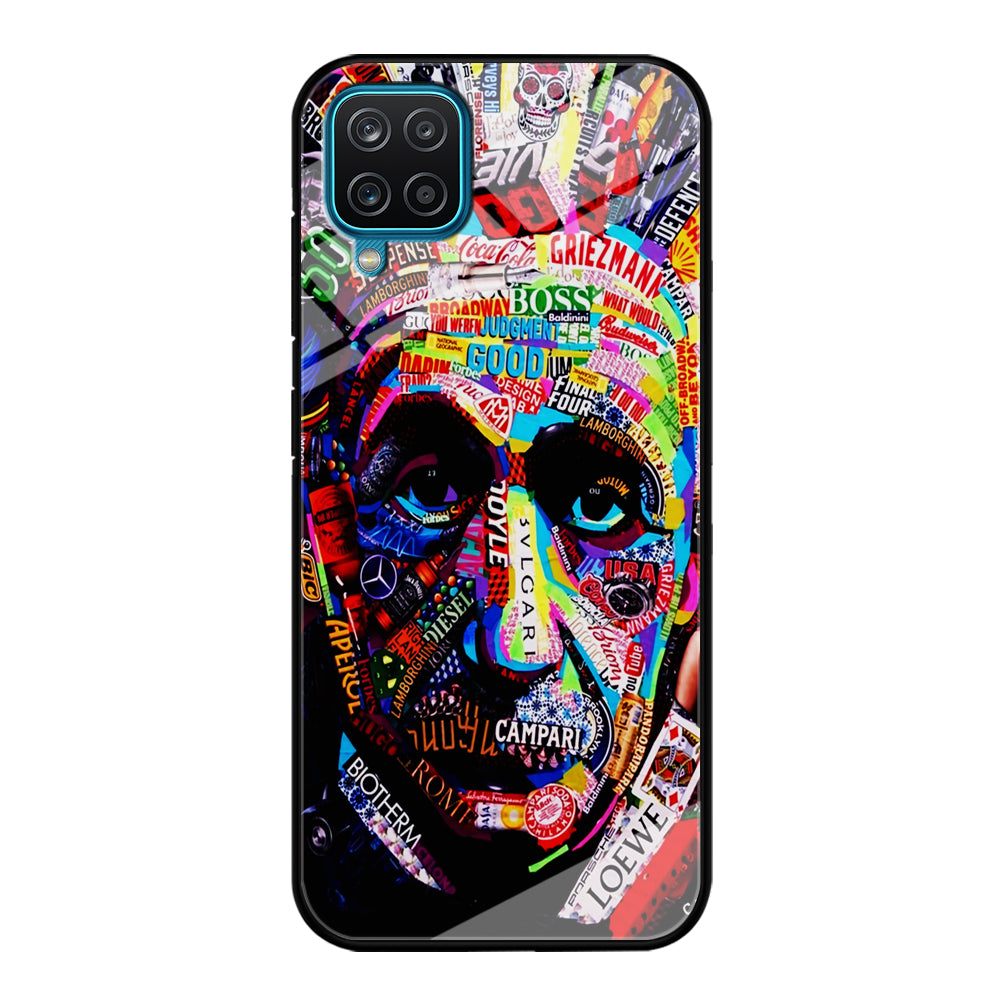 Albert Einstein Abstract Samsung Galaxy A12 Case-Phone Case-Tempered Glass Case-Altracase