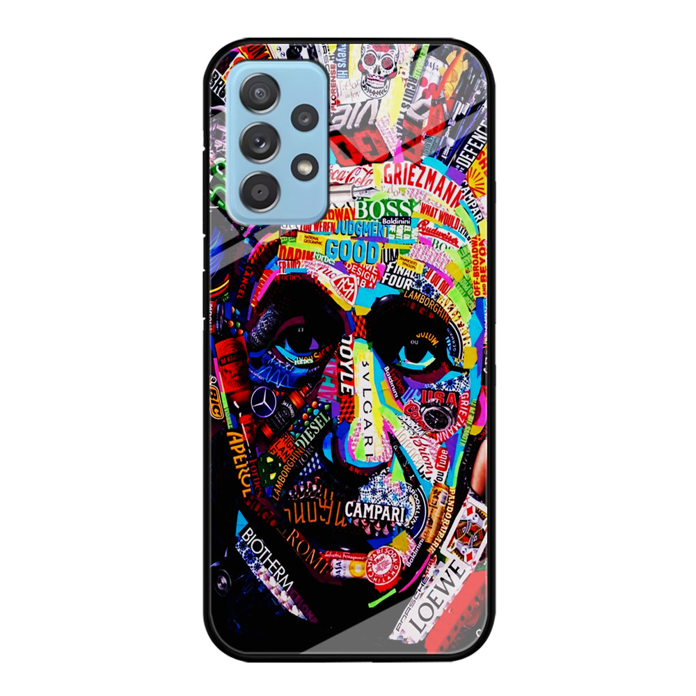 Albert Einstein Abstract Samsung Galaxy A72 Case-Phone Case-Tempered Glass Case-Altracase