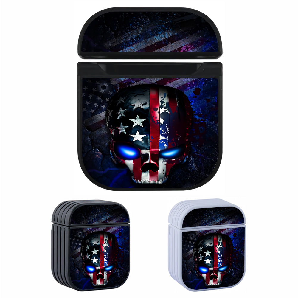 America Metal Skull Hard Plastic Case Cover For Apple Airpods-AirPod Case-Altracase