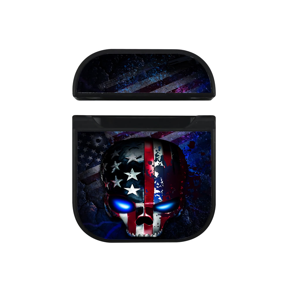 America Metal Skull Hard Plastic Case Cover For Apple Airpods-AirPod Case-Black-Altracase