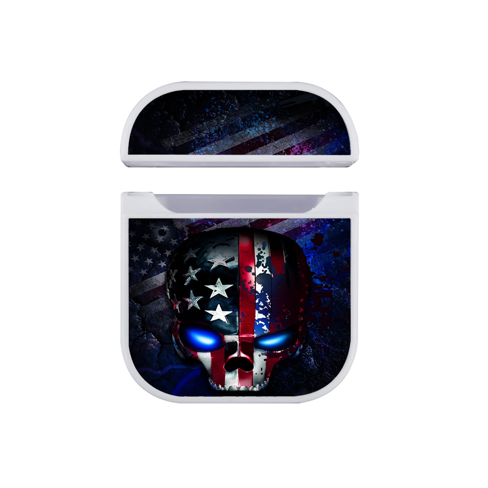 America Metal Skull Hard Plastic Case Cover For Apple Airpods-AirPod Case-White-Altracase