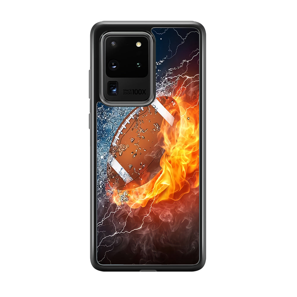 American Football Ball Cool Art Samsung Galaxy S20 Ultra Case-Phone Case-Tempered Glass Case-Altracase