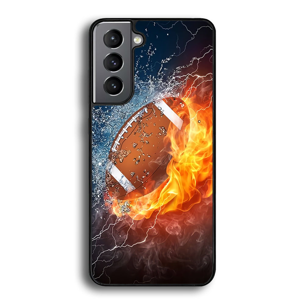American Football Ball Cool Art Samsung Galaxy S24 Plus Case-Phone Case-Rubber Black (2D Case)-Altracase