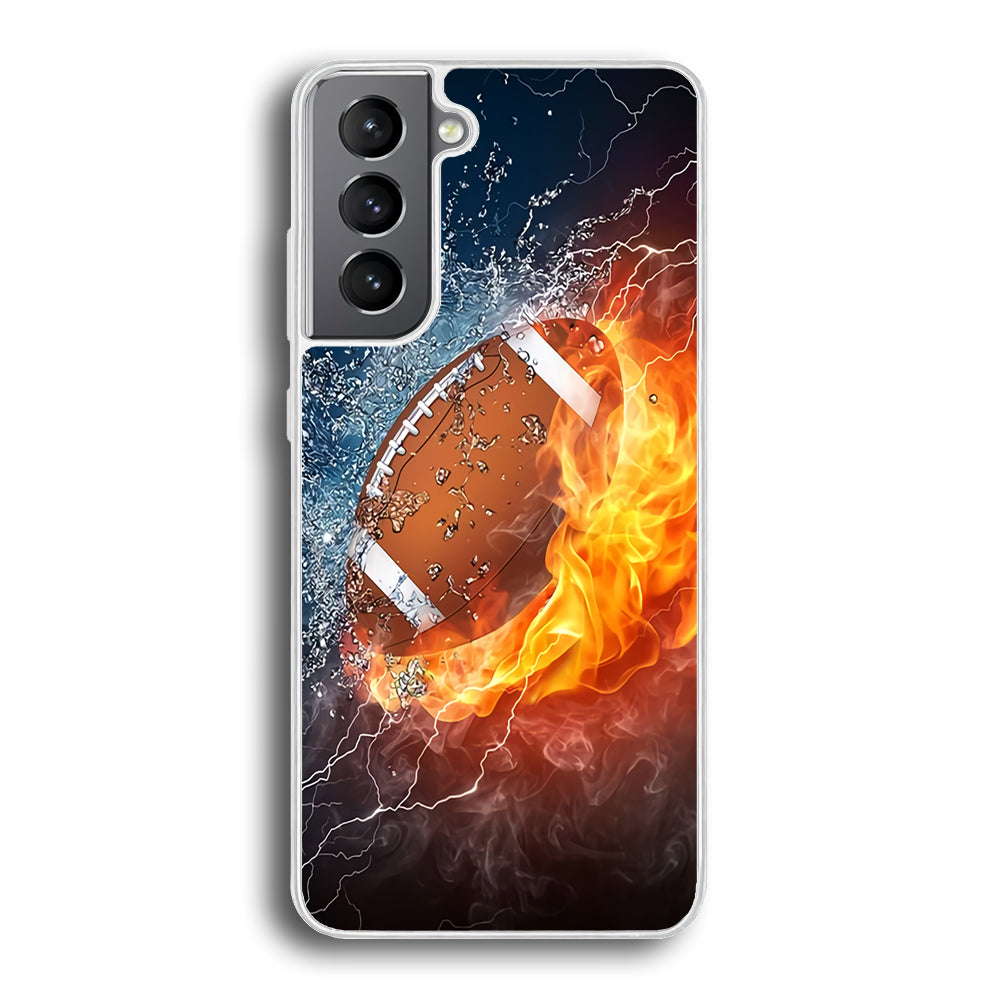 American Football Ball Cool Art Samsung Galaxy S24 Plus Case-Phone Case-Rubber White (2D Case)-Altracase