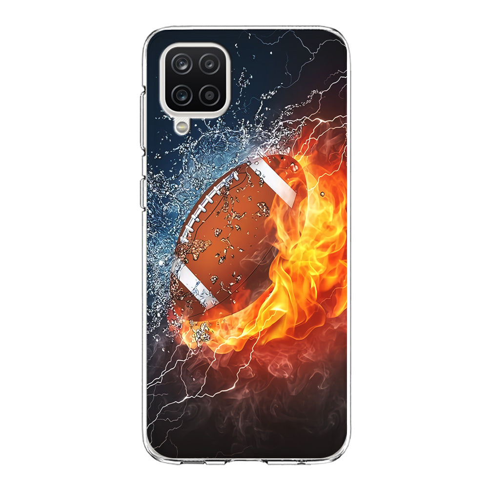 American Football Ball Cool Art Samsung Galaxy A12 Case-Phone Case-Clear Soft Case-Altracase