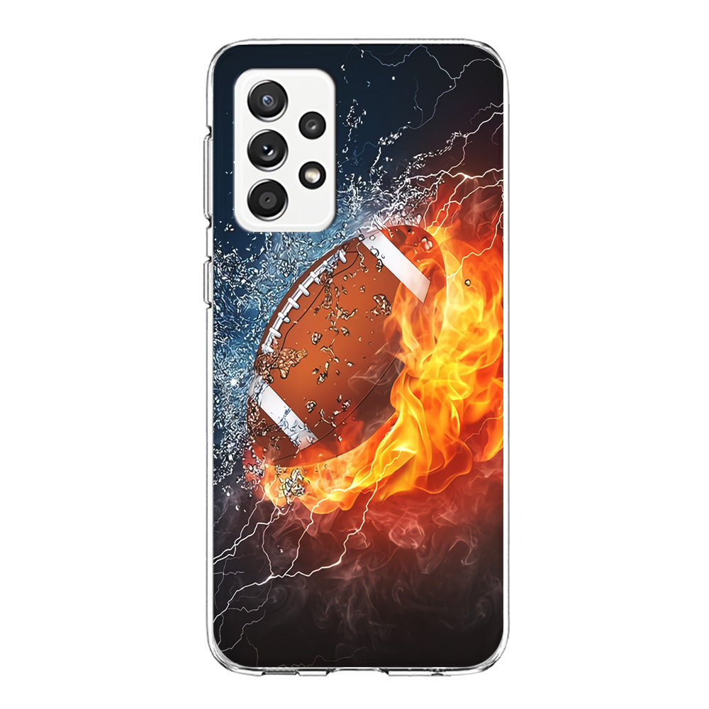 American Football Ball Cool Art Samsung Galaxy A72 Case-Phone Case-Clear Soft Case-Altracase