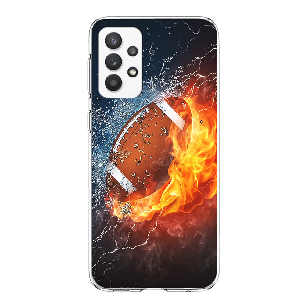 American Football Ball Cool Art Samsung Galaxy A32 Case-Phone Case-Clear Soft Case-Altracase