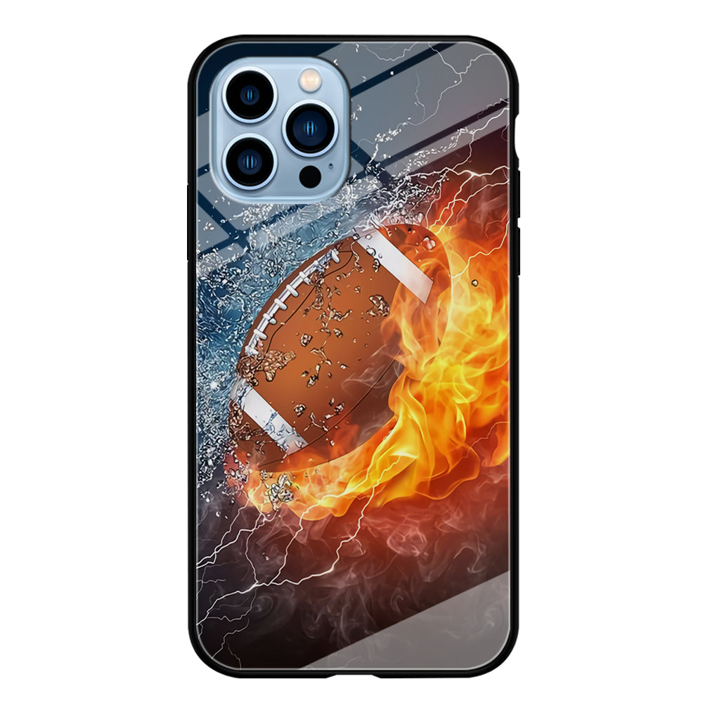 American Football Ball Cool Art iPhone 14 Pro Max Case-Phone Case-Tempered Glass Case-Altracase