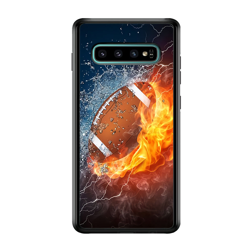 American Football Ball Cool Art Samsung Galaxy S10 Plus Case-Phone Case-Rubber Black (2D Case)-Altracase