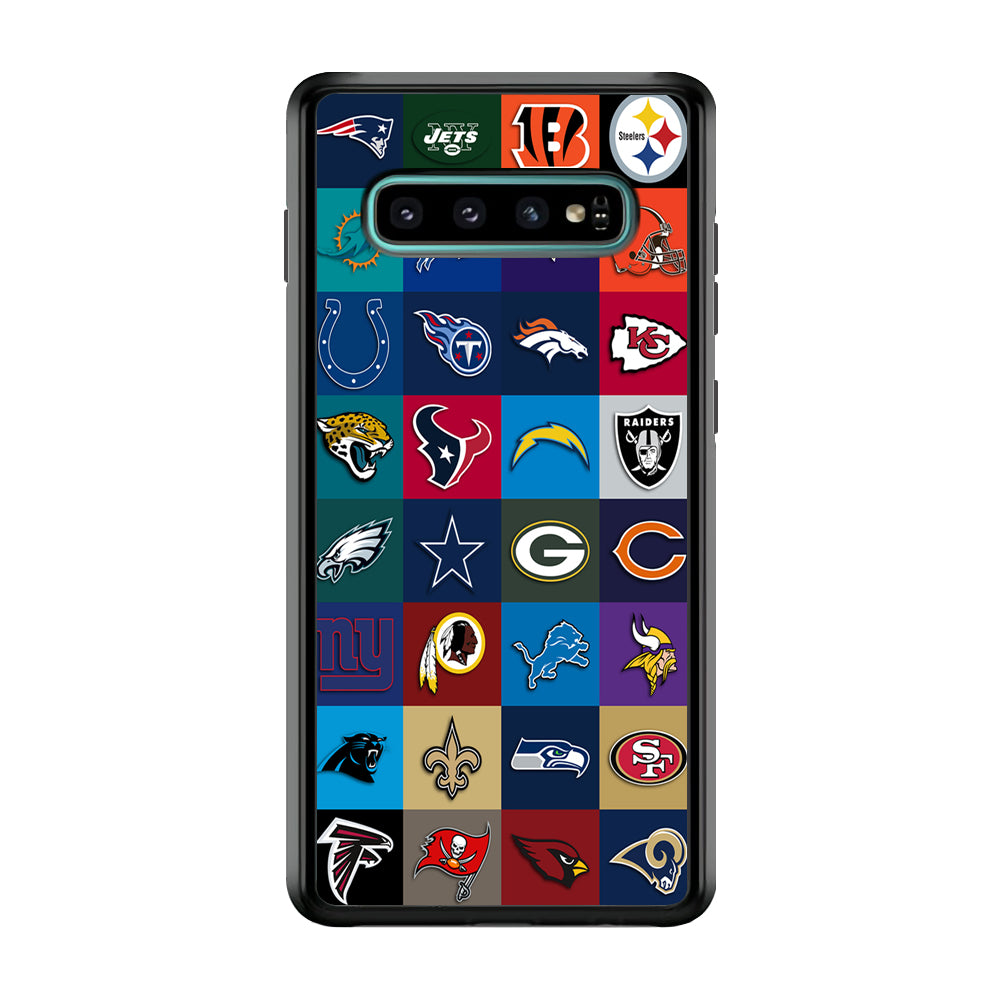American Football Teams NFL Samsung Galaxy S10 Case-Phone Case-Rubber White (2D Case)-Altracase