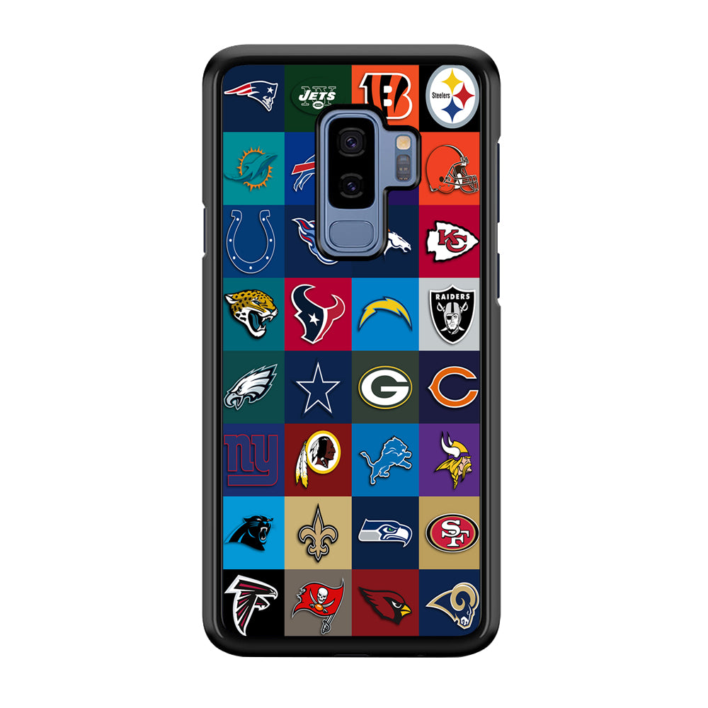 American Football Teams NFL Samsung Galaxy S9 Plus Case-Phone Case-Rubber Black (2D Case)-Altracase