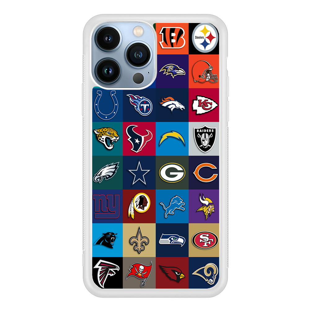 American Football Teams NFL iPhone 14 Pro Max Case-Phone Case-Rubber White (2D Case)-Altracase