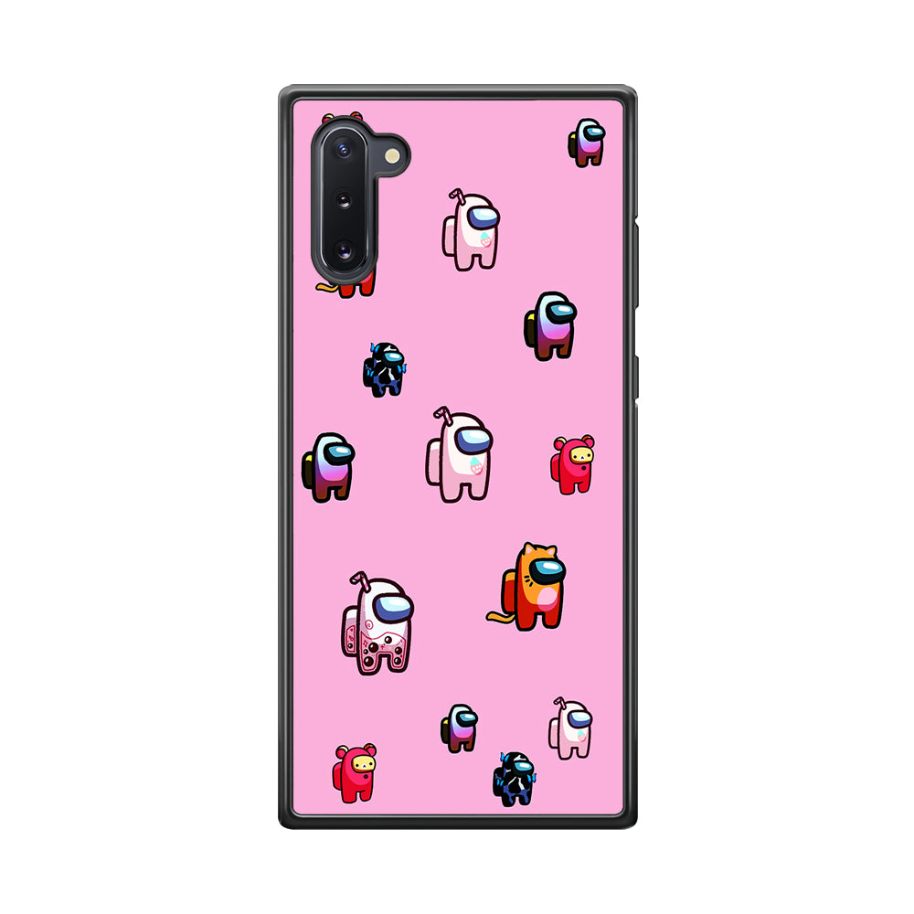 Among Us Cute Pink Samsung Galaxy Note 10 Case-Phone Case-Tempered Glass Case-Altracase