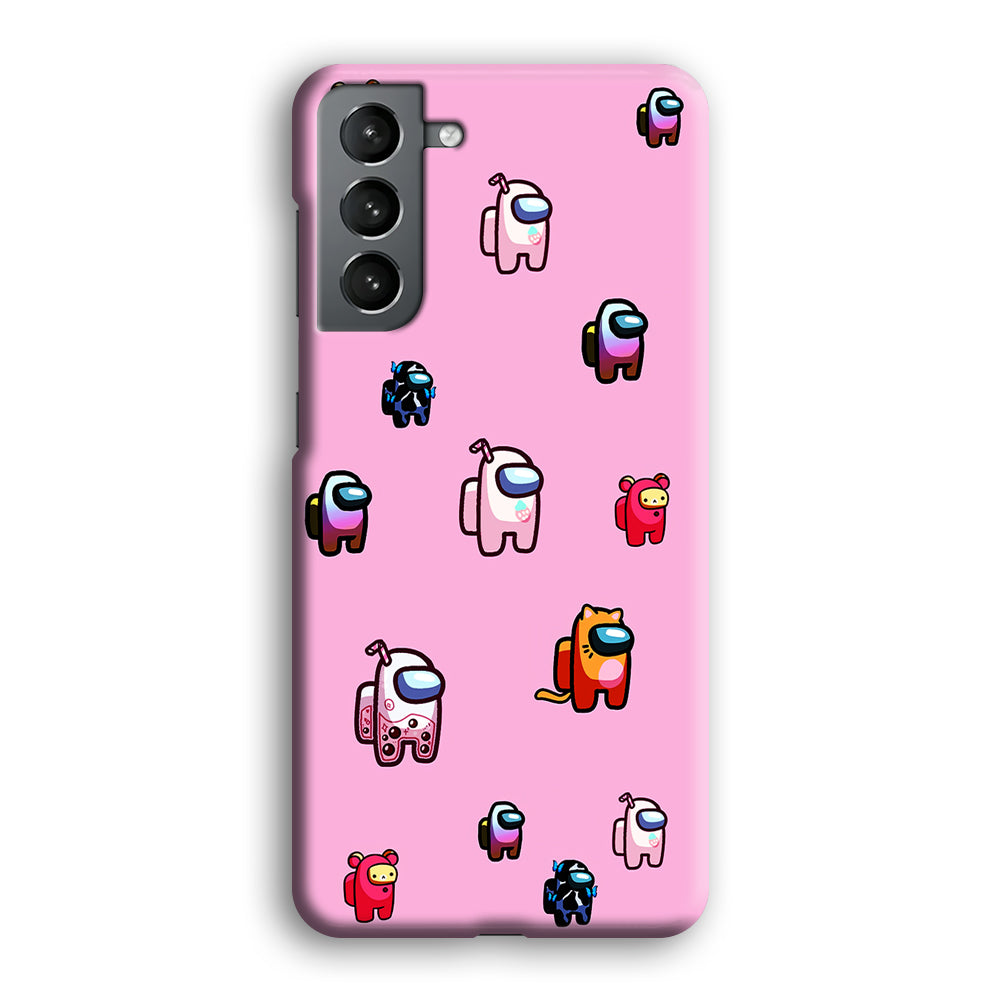 Among Us Cute Pink Samsung Galaxy S21 Plus Case-Phone Case-3D Case-Altracase