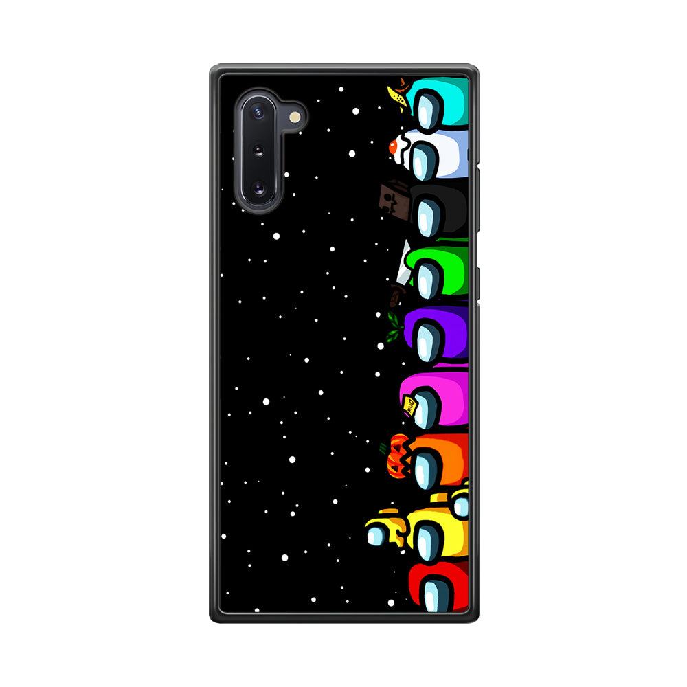 Among Us Galaxy Samsung Galaxy Note 10 Case-Phone Case-Rubber Black (2D Case)-Altracase