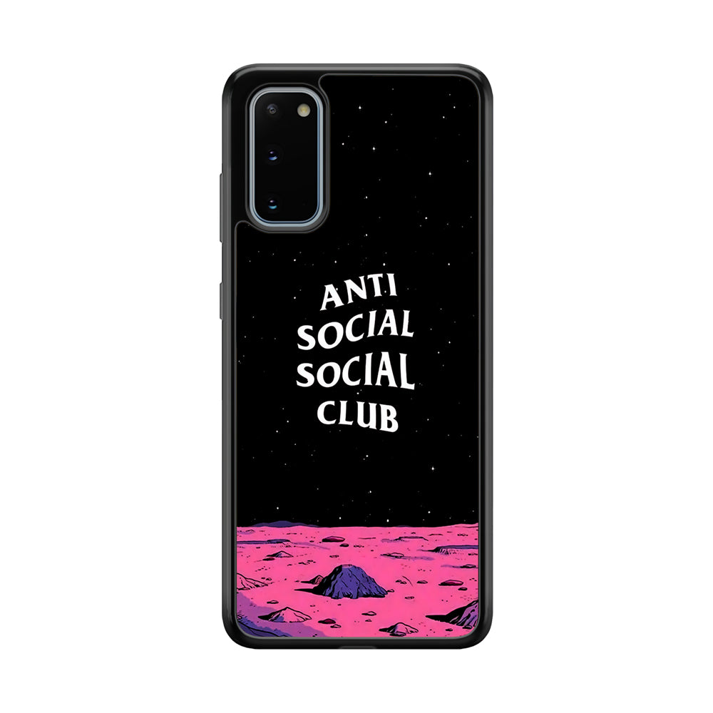Anti Social Club Moon Samsung Galaxy S20 Case-Phone Case-Rubber Black (2D Case)-Altracase