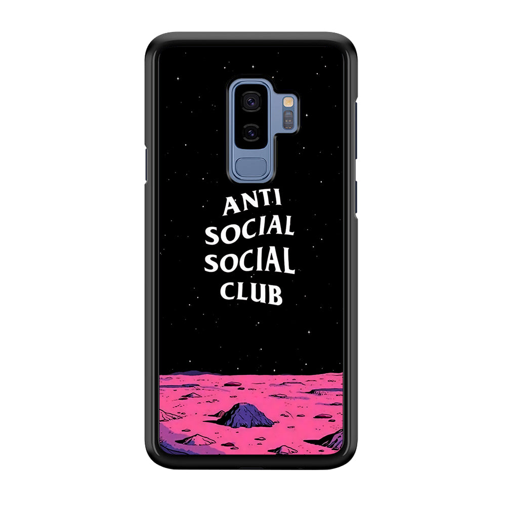 Anti Social Club Moon Samsung Galaxy S9 Plus Case-Phone Case-Rubber Black (2D Case)-Altracase