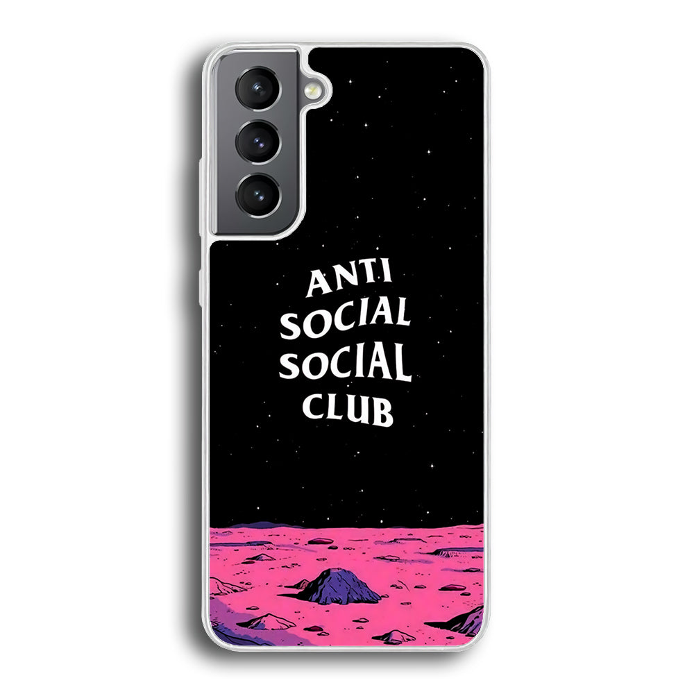Anti Social Club Moon Samsung Galaxy S24 Plus Case-Phone Case-Rubber White (2D Case)-Altracase