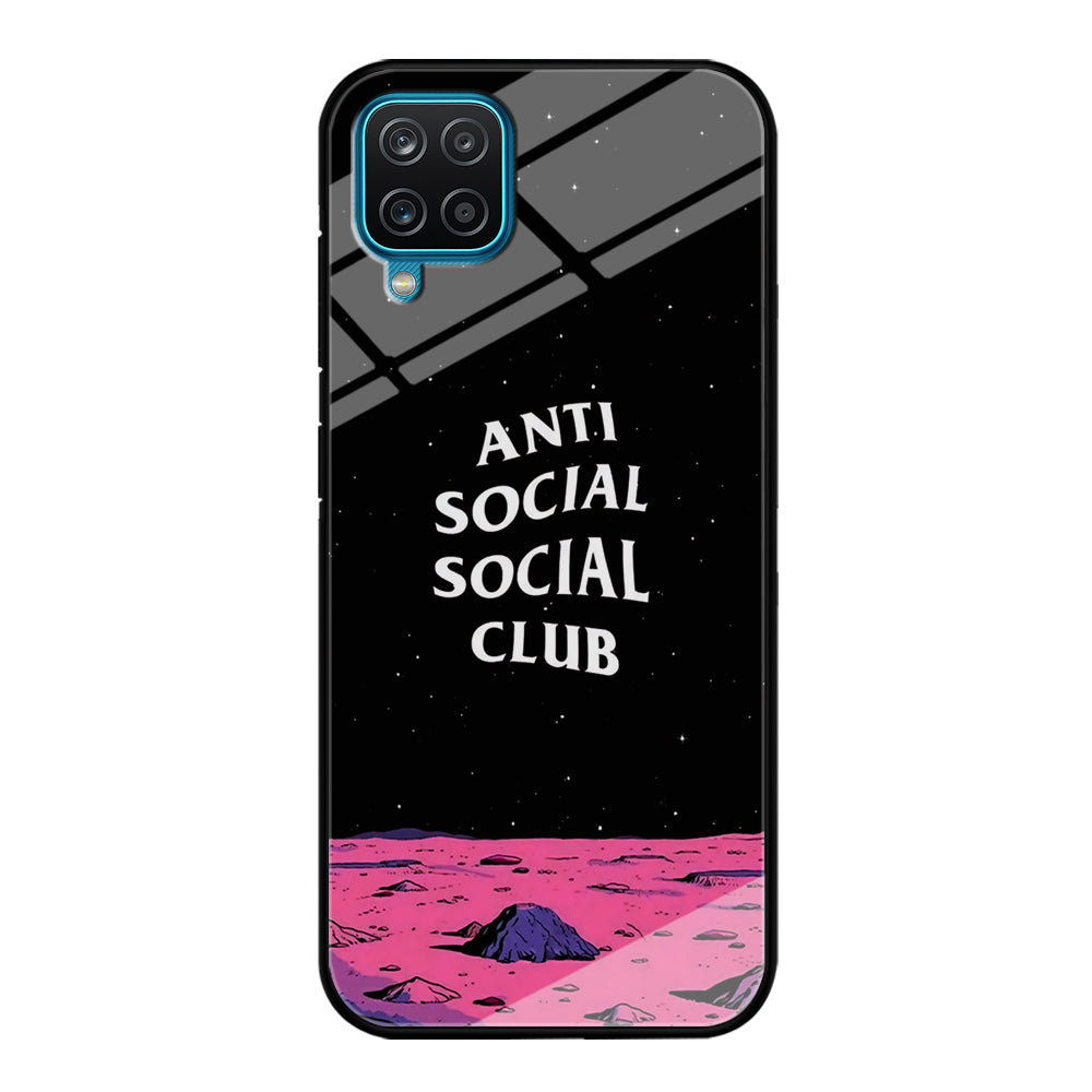 Anti Social Club Moon Samsung Galaxy A12 Case-Phone Case-Tempered Glass Case-Altracase