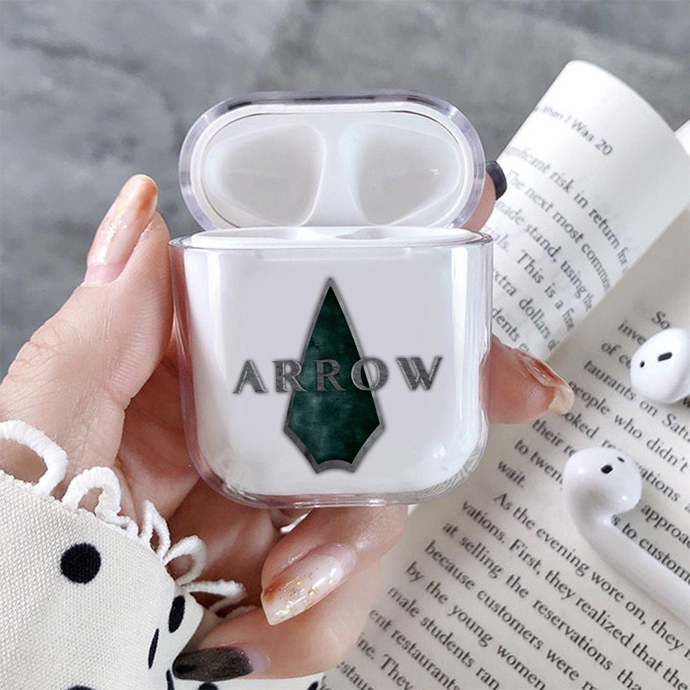 Arrow Symbol Hard Plastic Protective Clear Case Cover For Apple Airpods-AirPod Case-Altracase