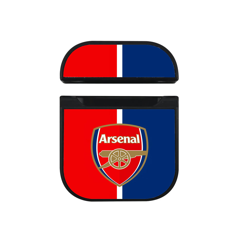 Arsenal Logo Red Blue Apple AirPods Case-AirPod Case-Black-Altracase