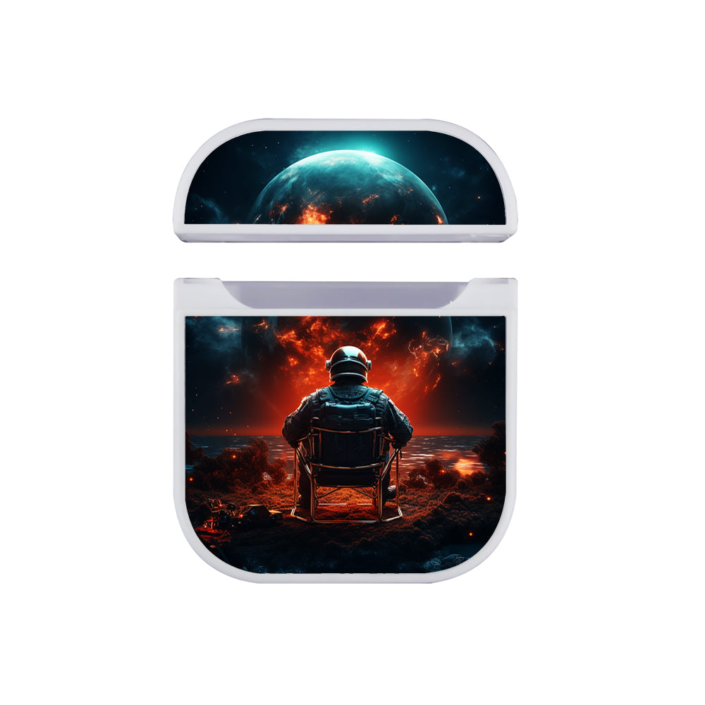 Astronaut Sees the Apocalypse Apple AirPods Case-AirPod Case-White-Altracase