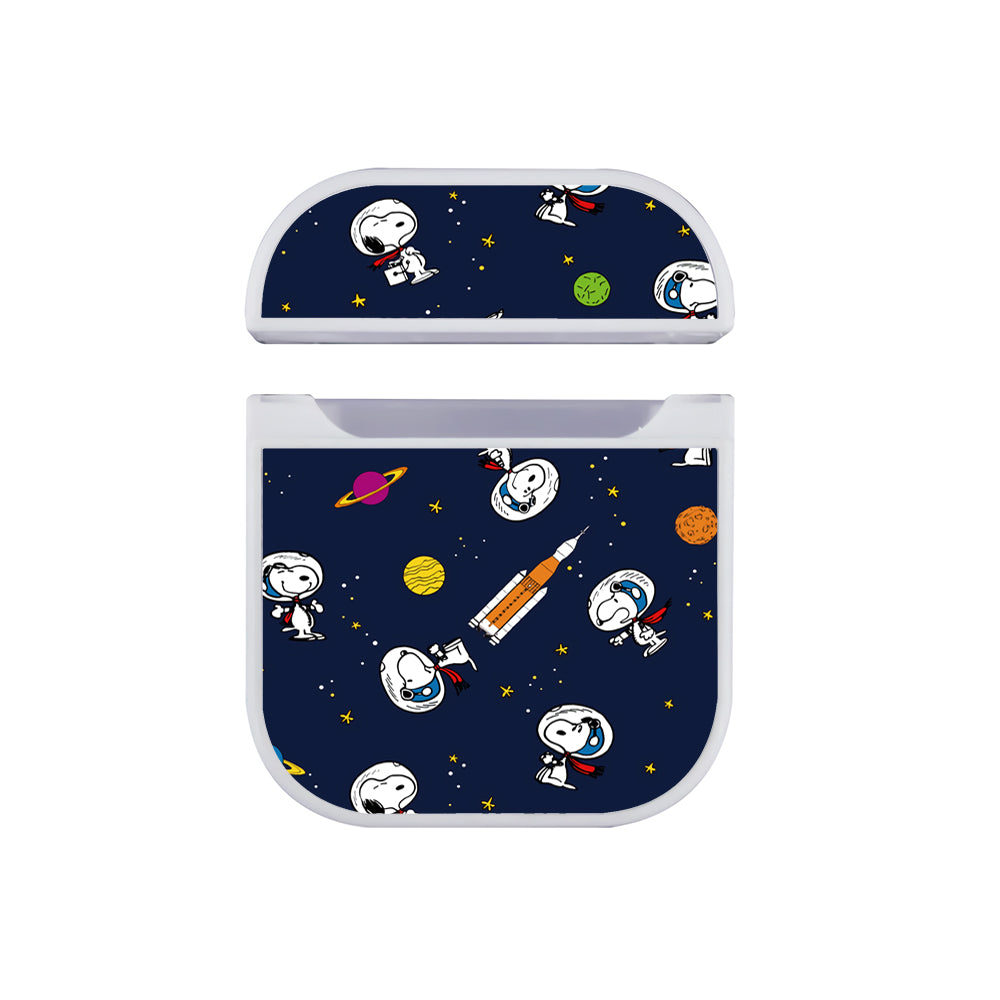 Astronaut Snoopy Pattern Apple AirPods Case-AirPod Case-White-Altracase
