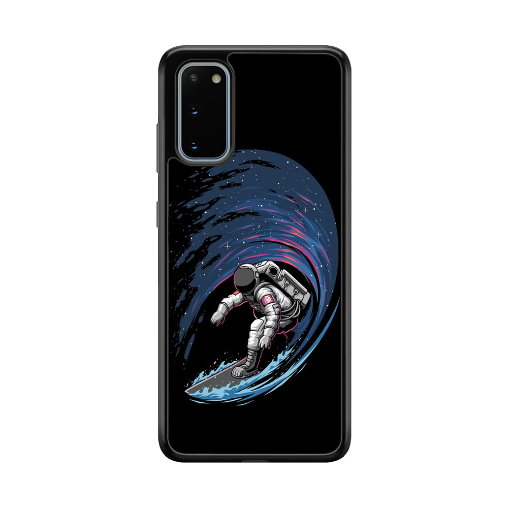 Astronaut Surfing The Sky Samsung Galaxy S20 Case-Phone Case-Rubber Black (2D Case)-Altracase