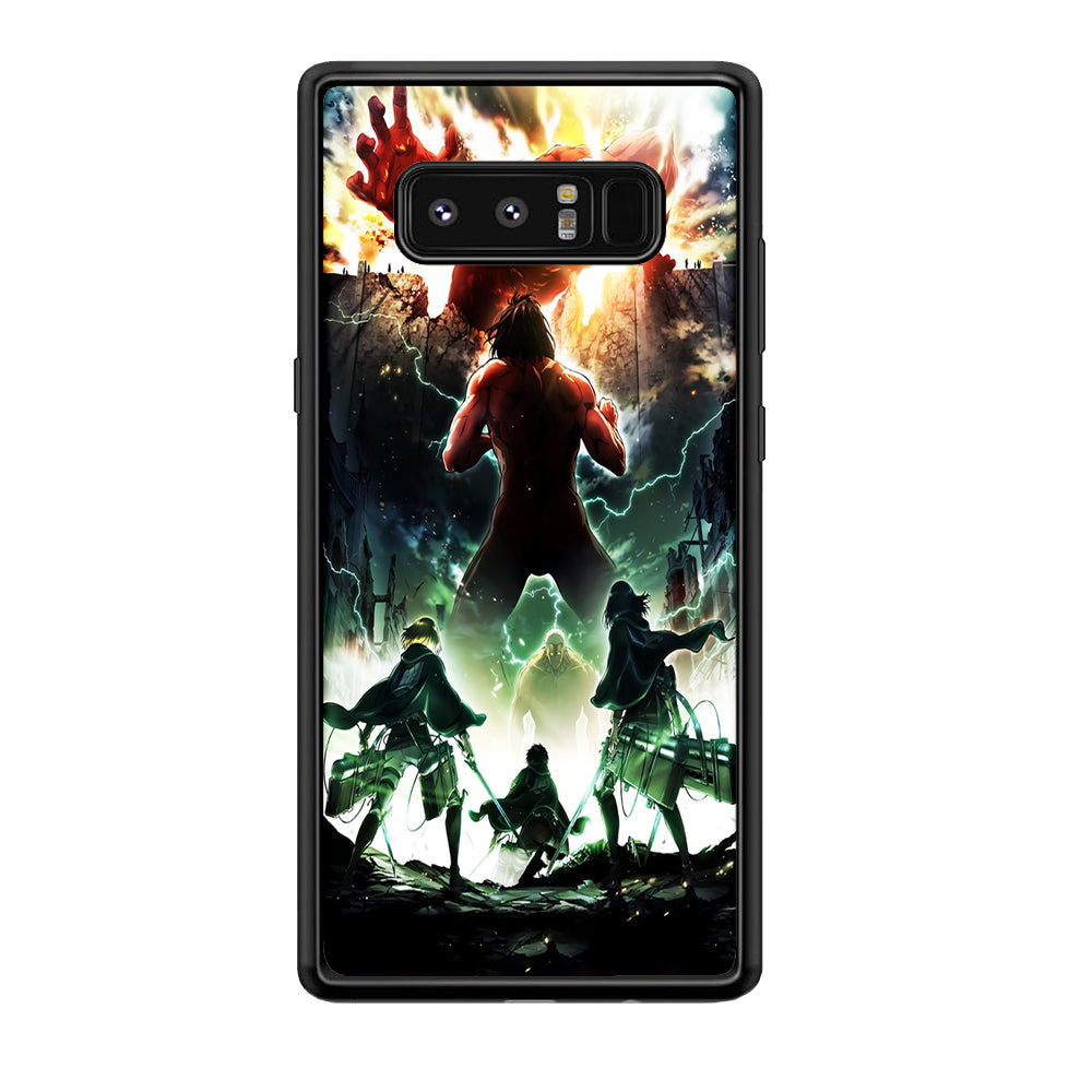 Attack On Titan Broken Wall Samsung Galaxy Note 8 Case-Phone Case-Tempered Glass Case-Altracase