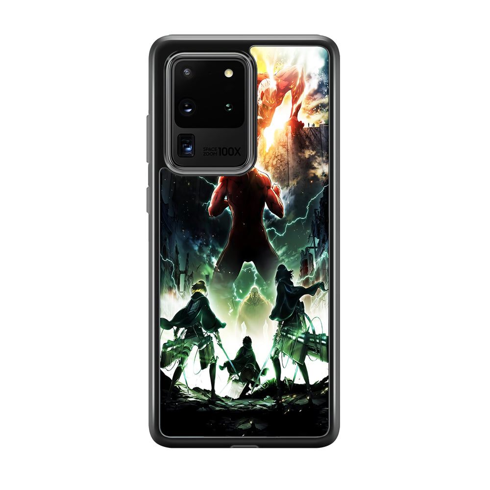 Attack On Titan Broken Wall Samsung Galaxy S20 Ultra Case-Phone Case-Tempered Glass Case-Altracase