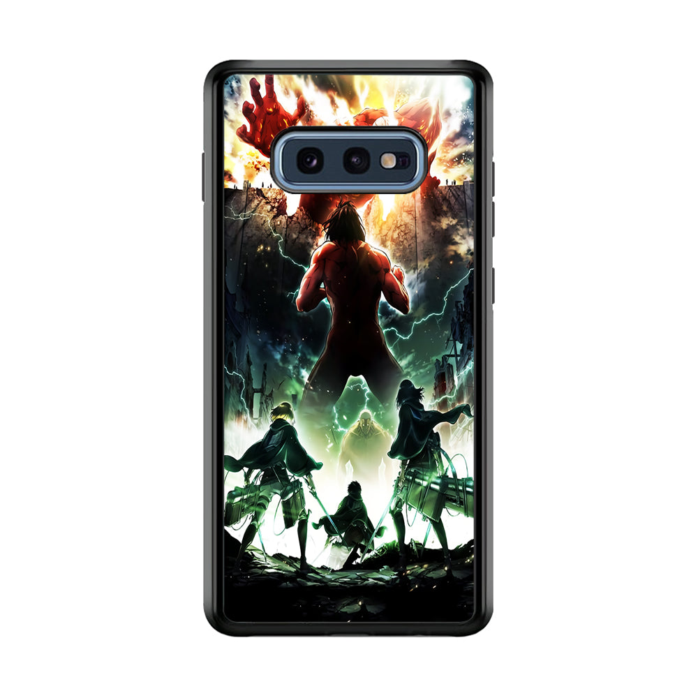 Attack On Titan Broken Wall Samsung Galaxy S10E Case-Phone Case-Tempered Glass Case-Altracase