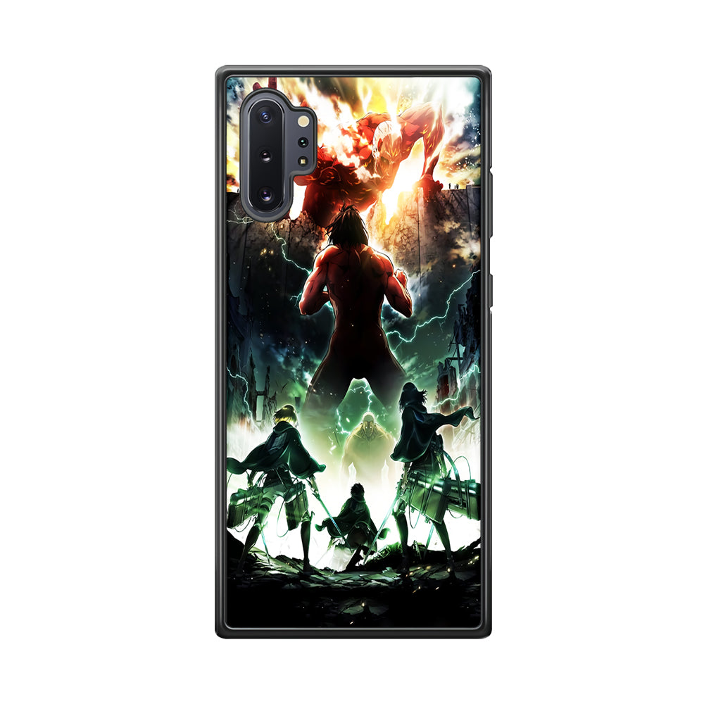 Attack On Titan Broken Wall Samsung Galaxy Note 10 Plus Case-Phone Case-Tempered Glass Case-Altracase
