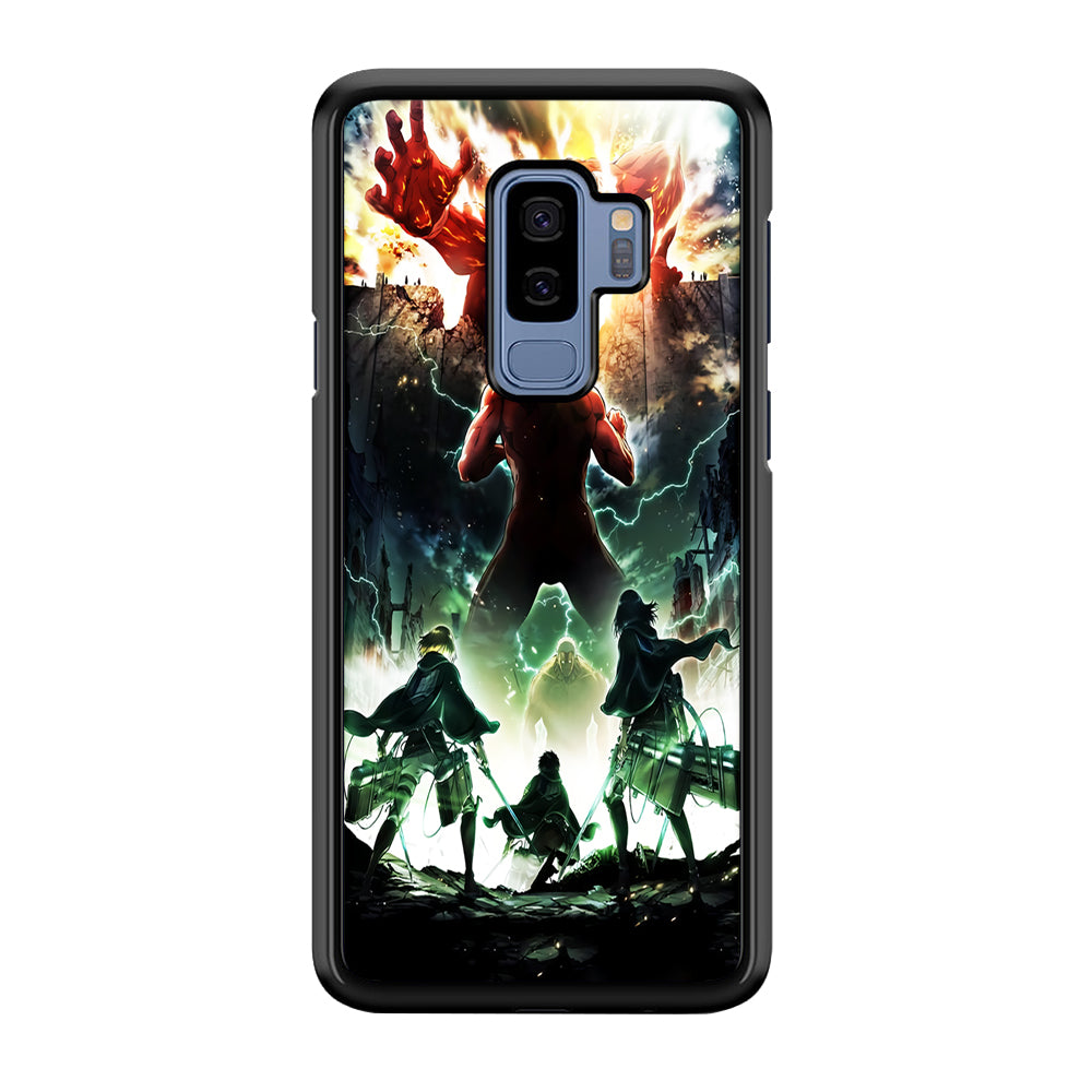 Attack On Titan Broken Wall Samsung Galaxy S9 Plus Case-Phone Case-Tempered Glass Case-Altracase