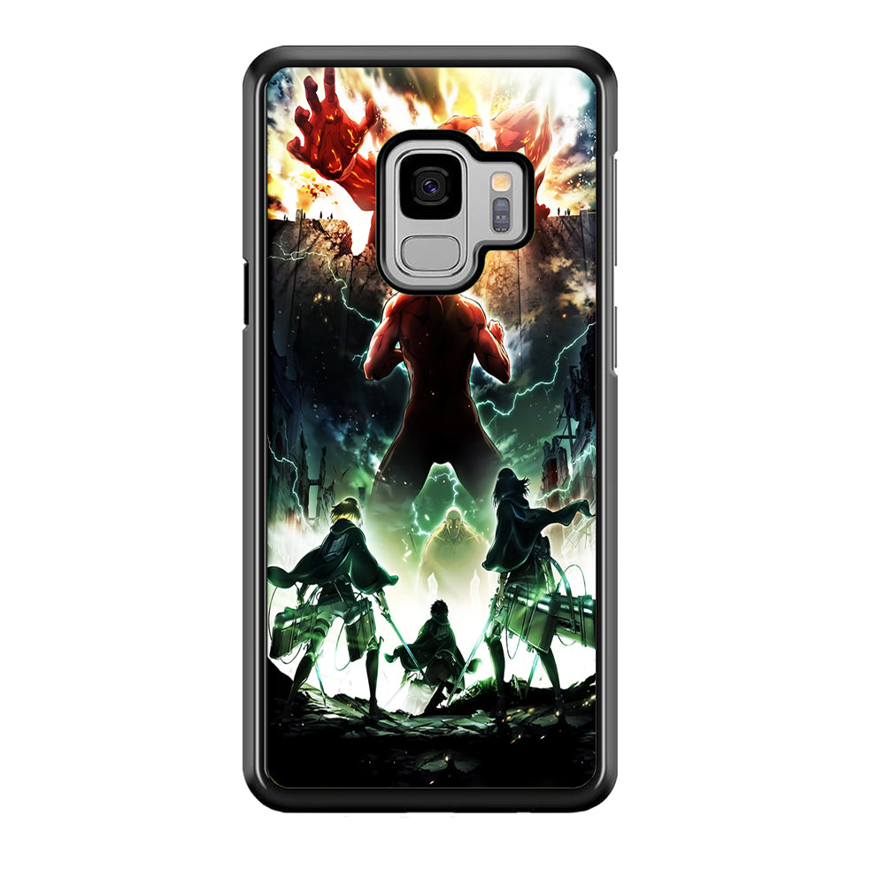 Attack On Titan Broken Wall Samsung Galaxy S9 Case-Phone Case-Tempered Glass Case-Altracase