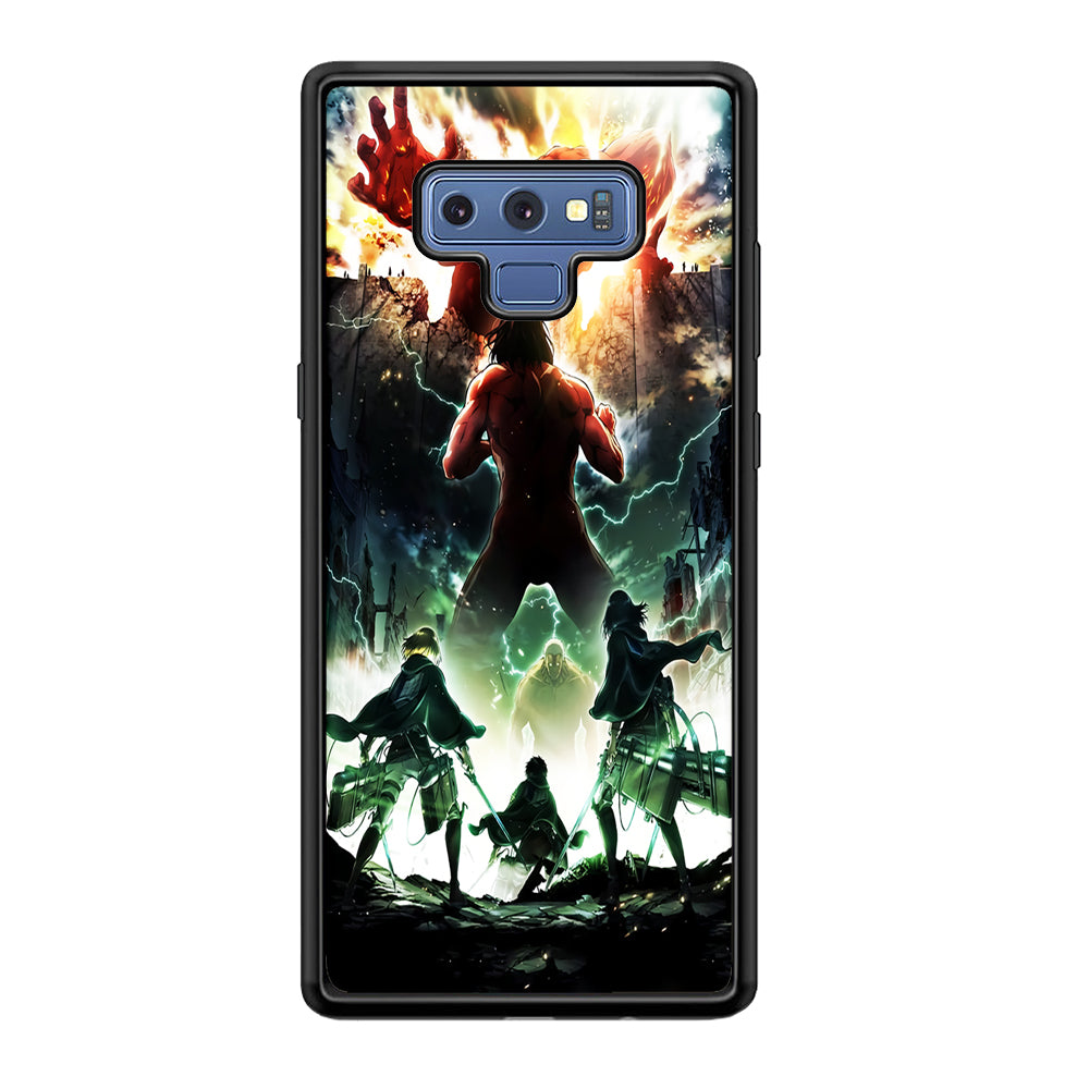 Attack On Titan Broken Wall Samsung Galaxy Note 9 Case-Phone Case-Tempered Glass Case-Altracase