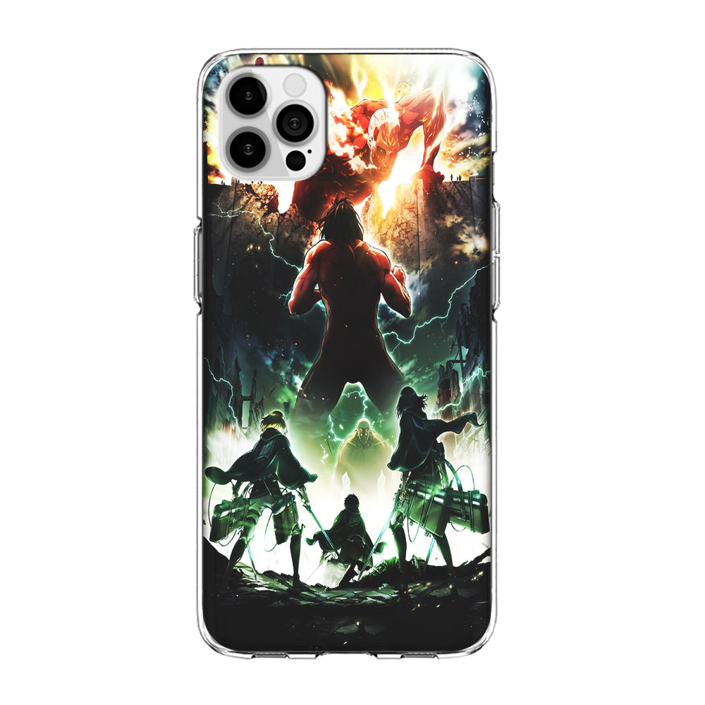 Attack On Titan Broken Wall iPhone 14 Pro Case-Phone Case-Clear Soft Case-Altracase
