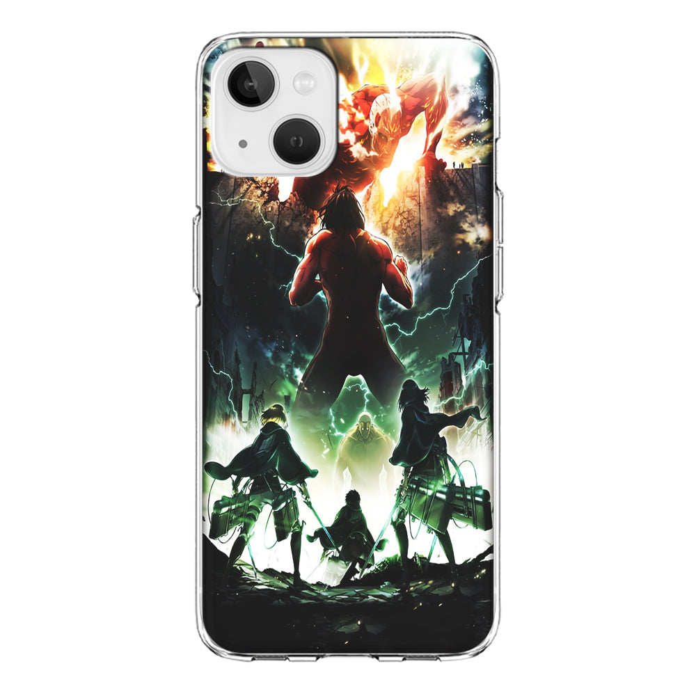 Attack On Titan Broken Wall iPhone 14 Case-Phone Case-Clear Soft Case-Altracase