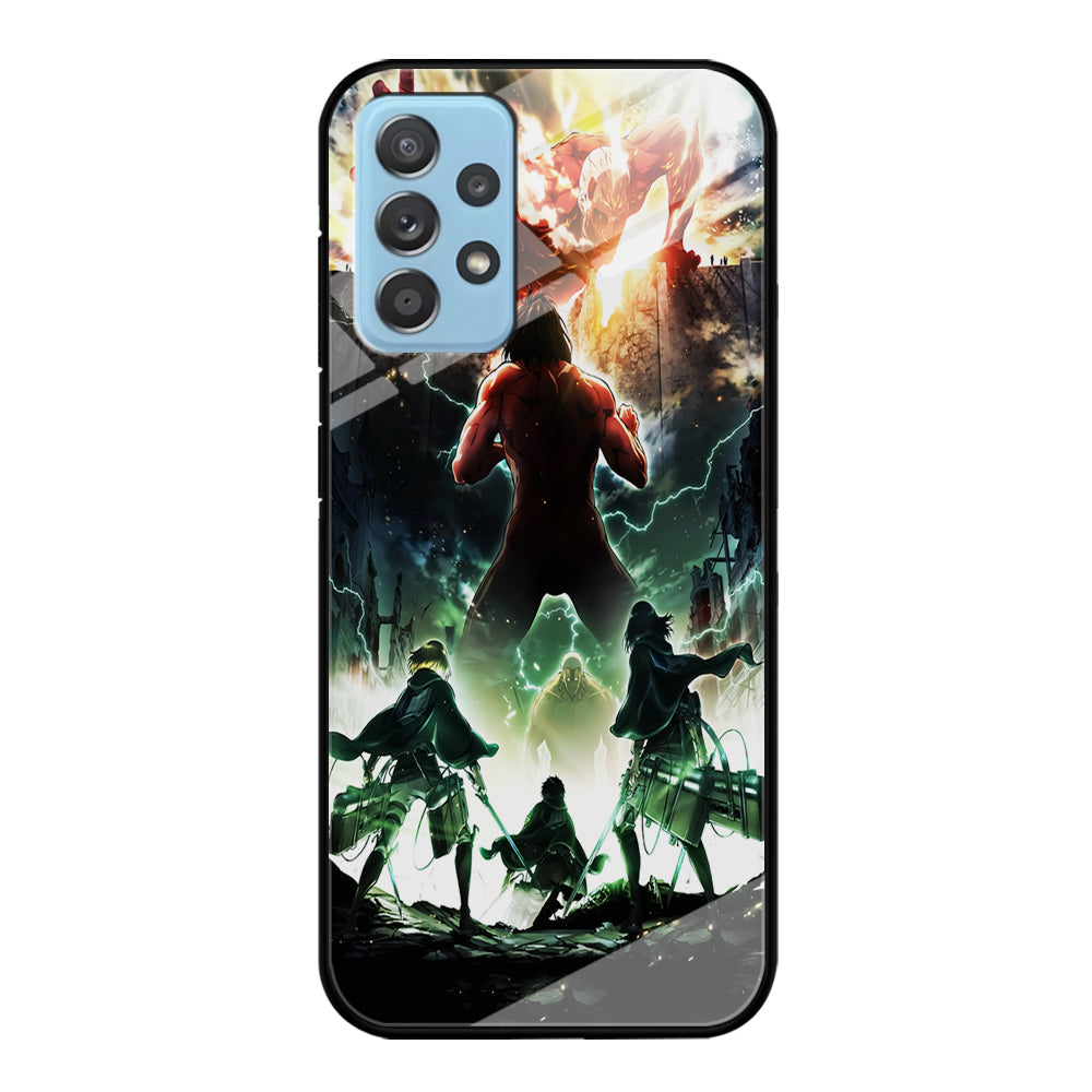 Attack On Titan Broken Wall Samsung Galaxy A52 Case-Phone Case-Tempered Glass Case-Altracase