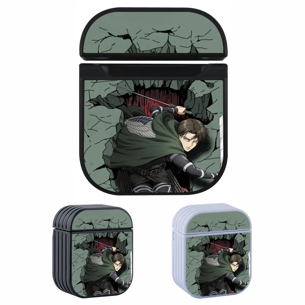 Attack on Titan Captain Levi Hard Plastic Case Cover For Apple Airpods-AirPod Case-Altracase