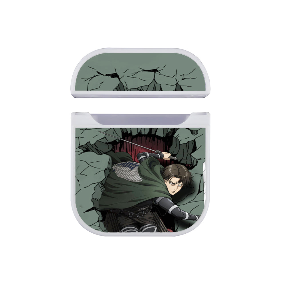 Attack on Titan Captain Levi Hard Plastic Case Cover For Apple Airpods-AirPod Case-White-Altracase