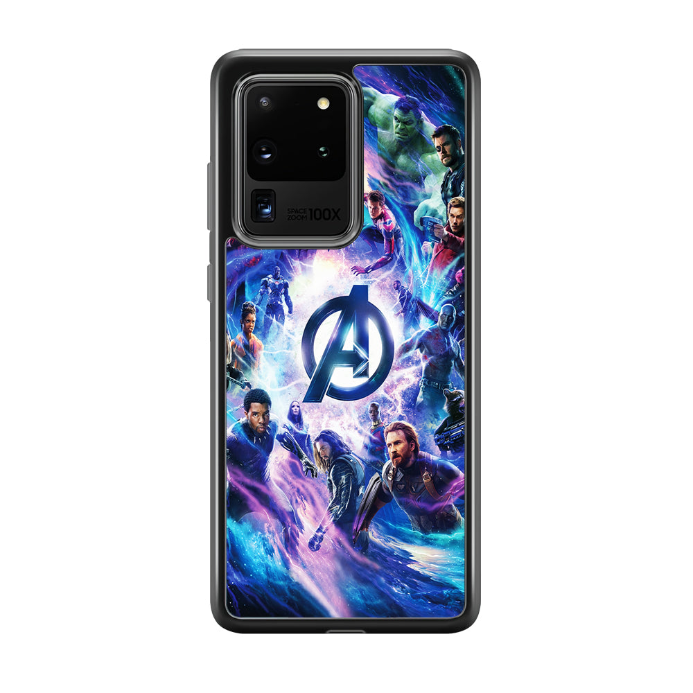 Avengers All Heroes Samsung Galaxy S20 Ultra Case-Phone Case-Rubber Black (2D Case)-Altracase