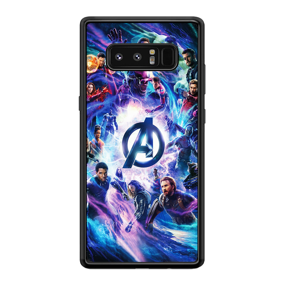 Avengers All Heroes Samsung Galaxy Note 8 Case-Phone Case-Rubber Black (2D Case)-Altracase