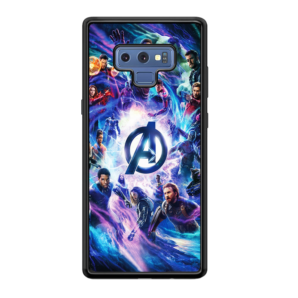 Avengers All Heroes Samsung Galaxy Note 9 Case-Phone Case-Rubber Black (2D Case)-Altracase