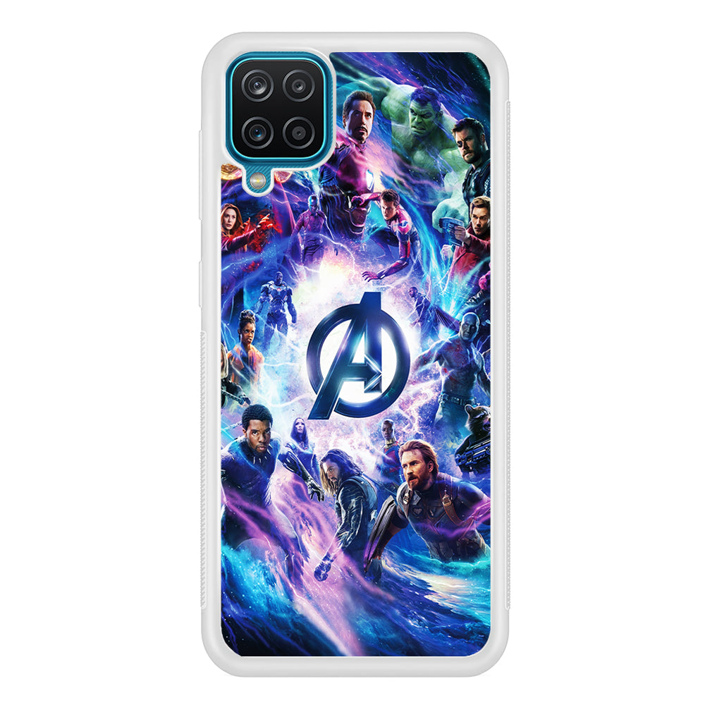 Avengers All Heroes Samsung Galaxy A12 Case-Phone Case-Rubber White (2D Case)-Altracase